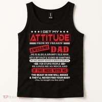 I Get My Attitude From My Freaking Awesome Dad! Pullover Hoodie Tank Top thumb 2