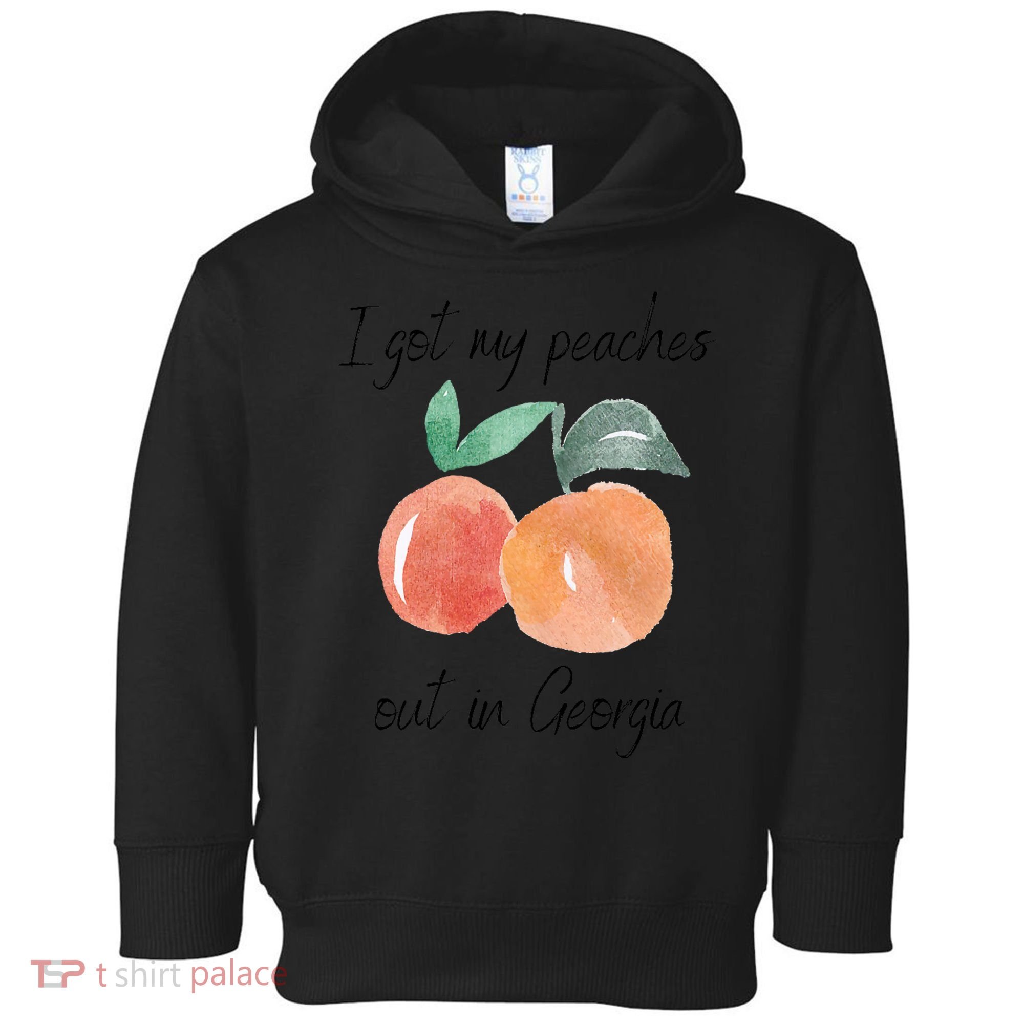 I Got My Peaches Out In Georgia Lyrics Song Funny Fruit Toddler Hoodie