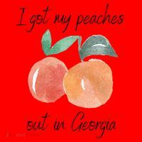 I Got My Peaches Out In Georgia Lyrics Song Funny Fruit Santa Hat thumb 1