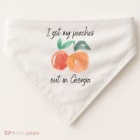 I Got My Peaches Out In Georgia Lyrics Song Funny Fruit USA-Made Doggie Bandana thumb 0