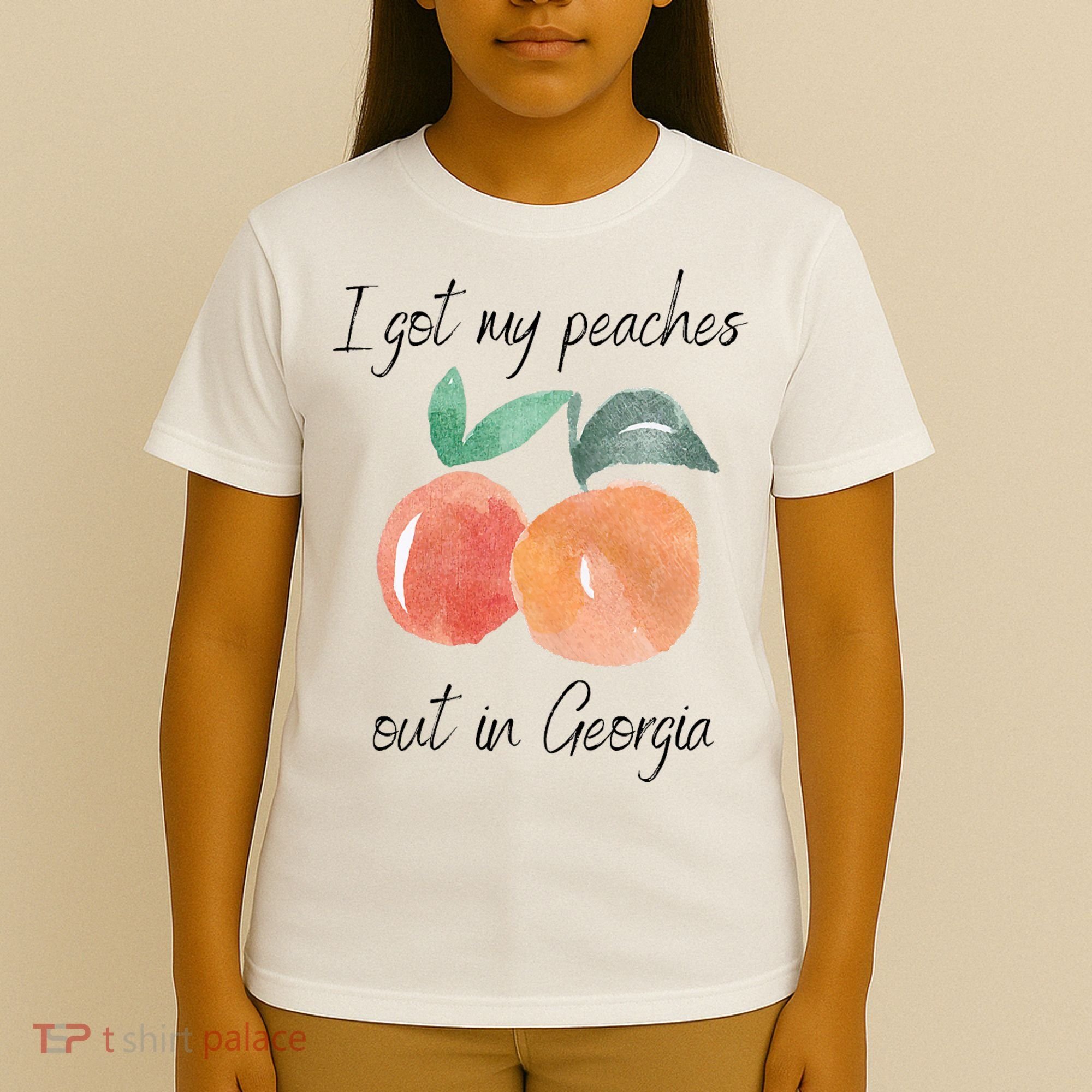 I Got My Peaches Out In Georgia Lyrics Song Funny Fruit T-Shirt