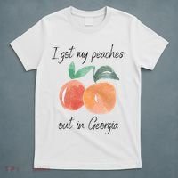 I Got My Peaches Out In Georgia Lyrics Song Funny Fruit T-Shirt thumb 5