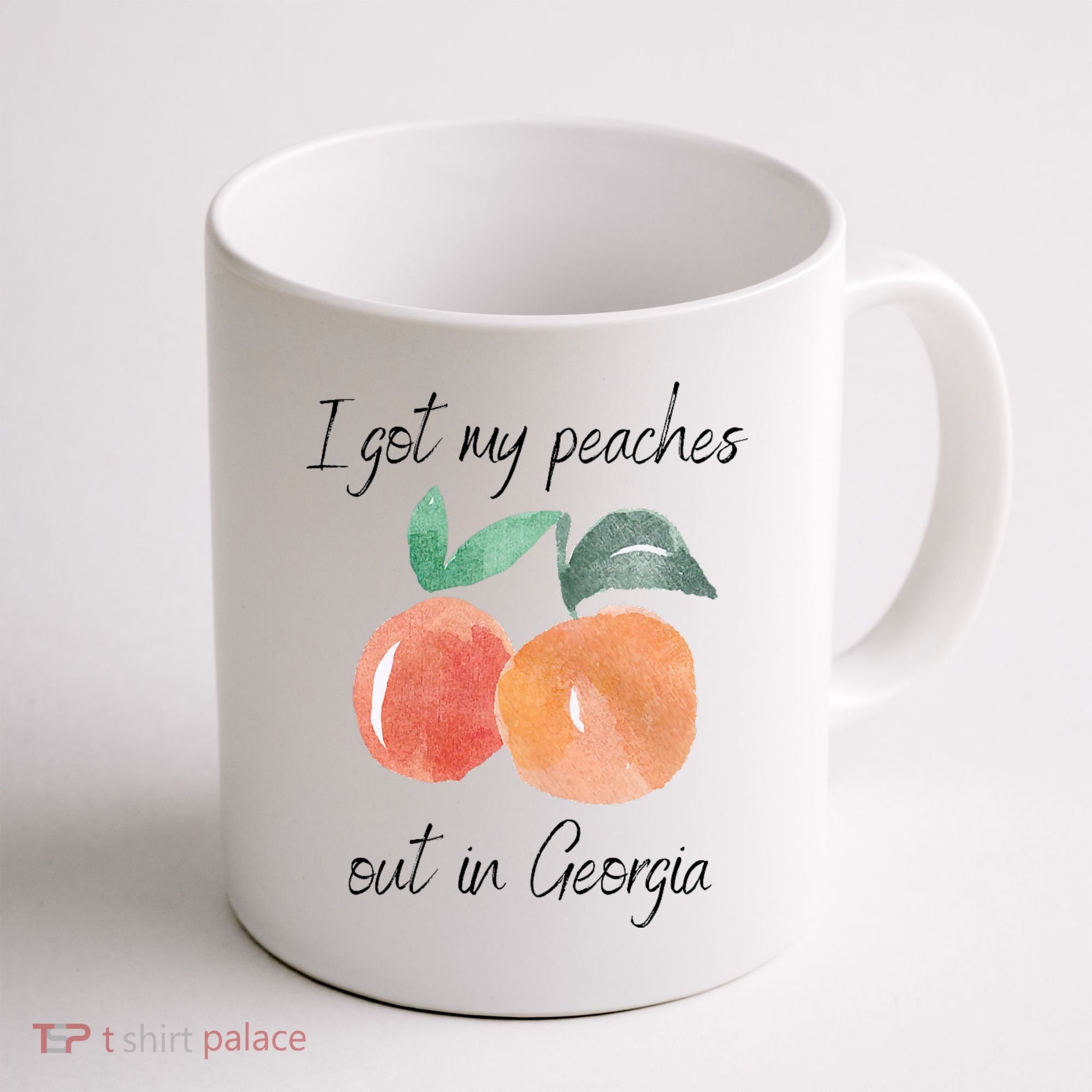 I Got My Peaches Out In Georgia Lyrics Song Funny Fruit Coffee Mug