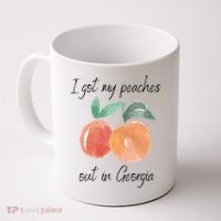 I Got My Peaches Out In Georgia Lyrics Song Funny Fruit Coffee Mug thumb 0