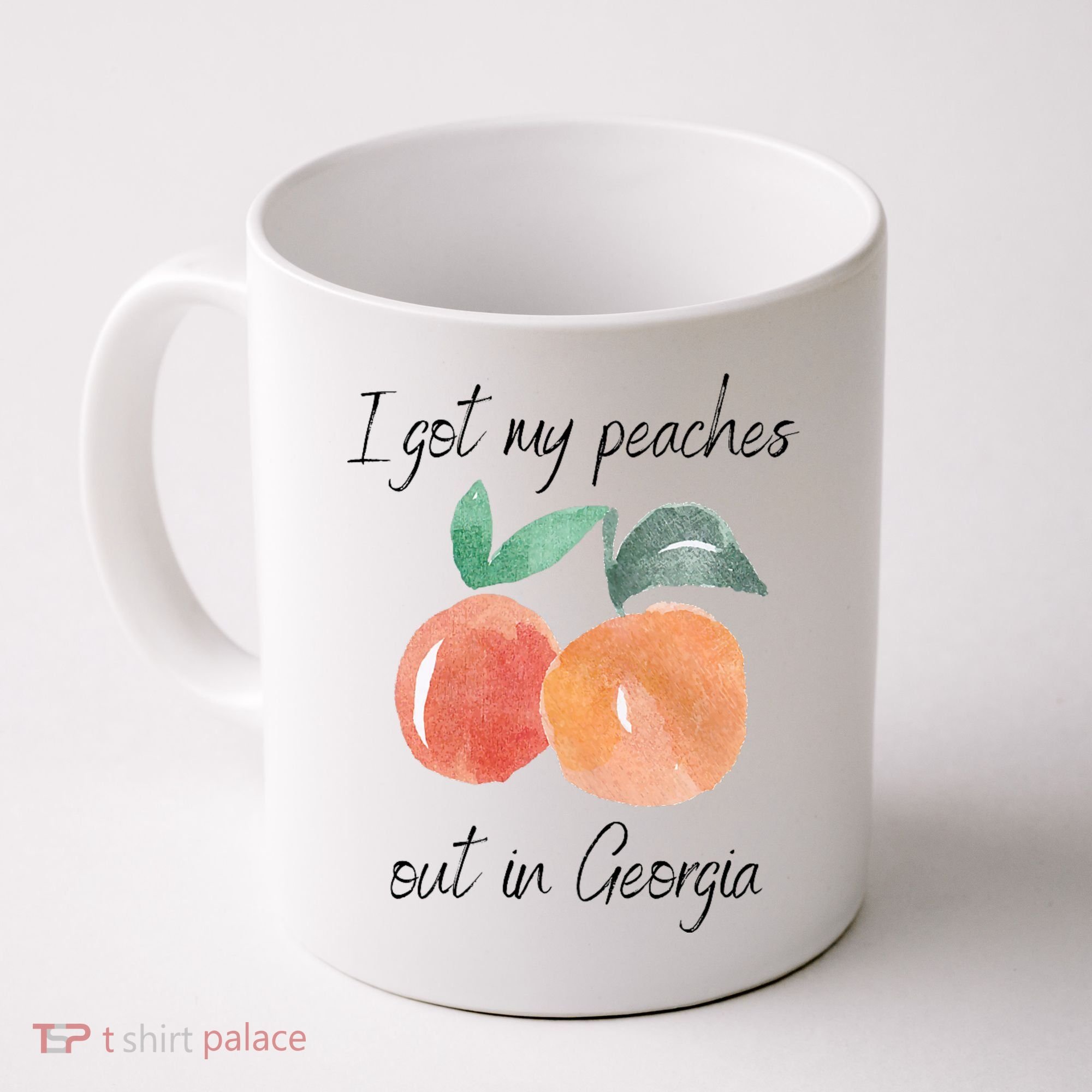 I Got My Peaches Out In Georgia Lyrics Song Funny Fruit Coffee Mug