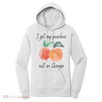I Got My Peaches Out In Georgia Lyrics Song Funny Fruit Women's Hoodie thumb 0