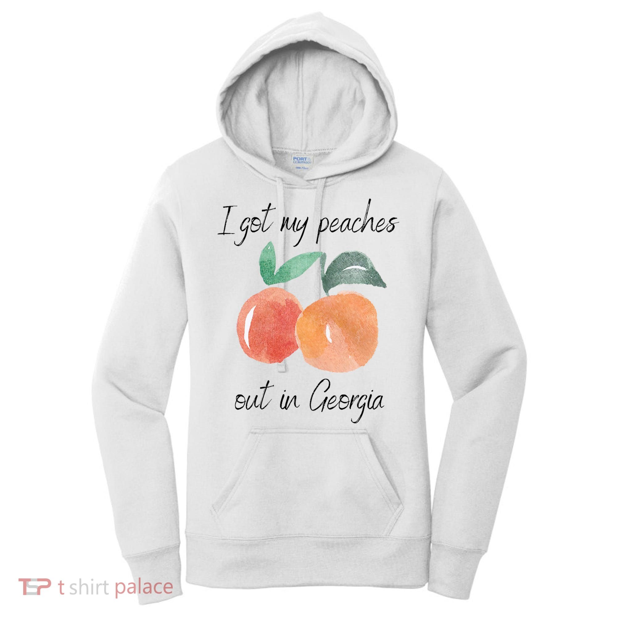 I Got My Peaches Out In Georgia Lyrics Song Funny Fruit Women's Hoodie