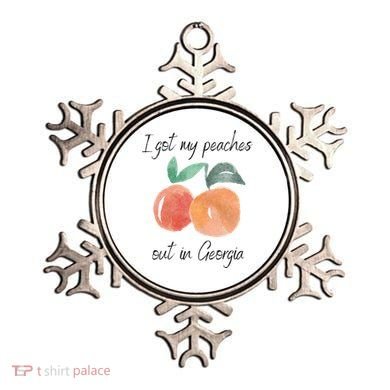 I Got My Peaches Out In Georgia Lyrics Song Funny Fruit Ornament