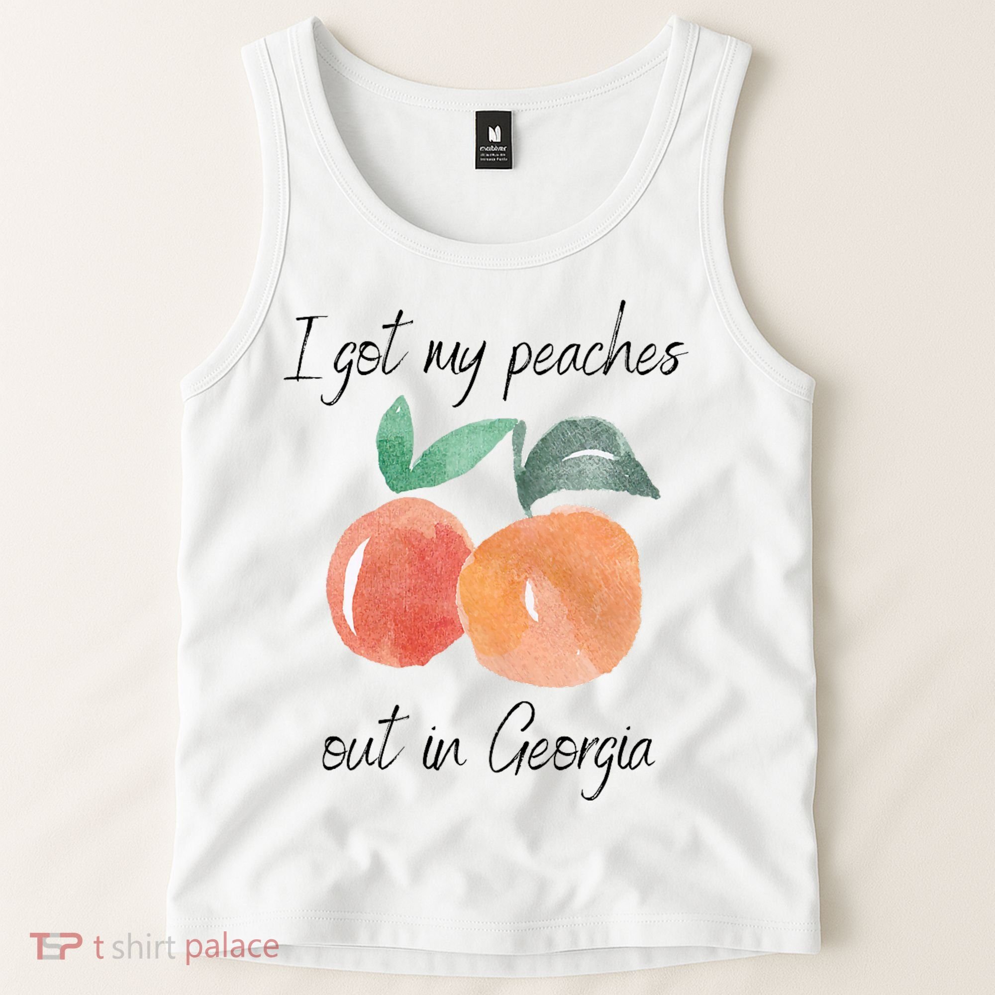 I Got My Peaches Out In Georgia Lyrics Song Funny Fruit Tank Top