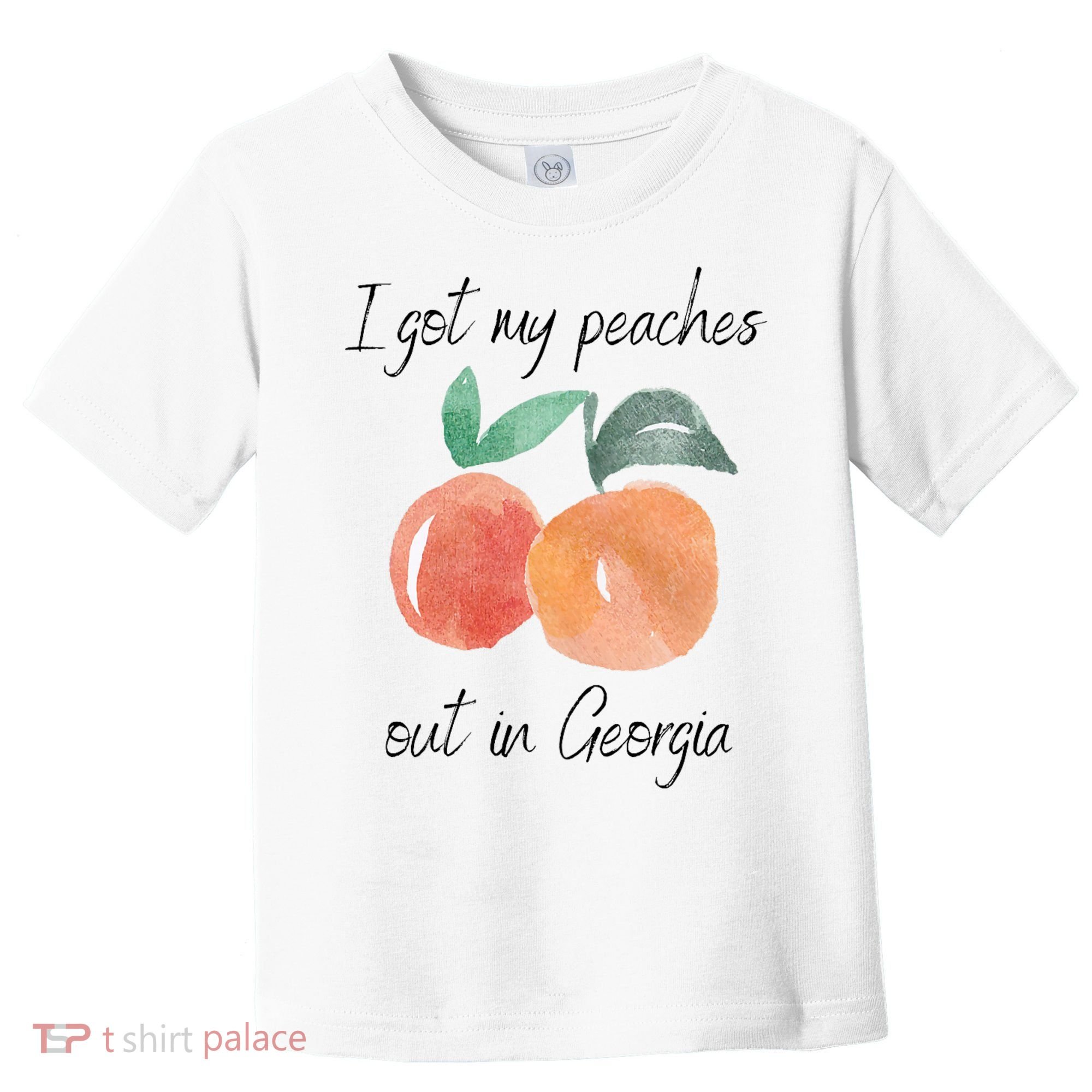 I Got My Peaches Out In Georgia Lyrics Song Funny Fruit Toddler T-Shirt