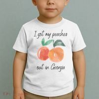 I Got My Peaches Out In Georgia Lyrics Song Funny Fruit Toddler T-Shirt thumb 2