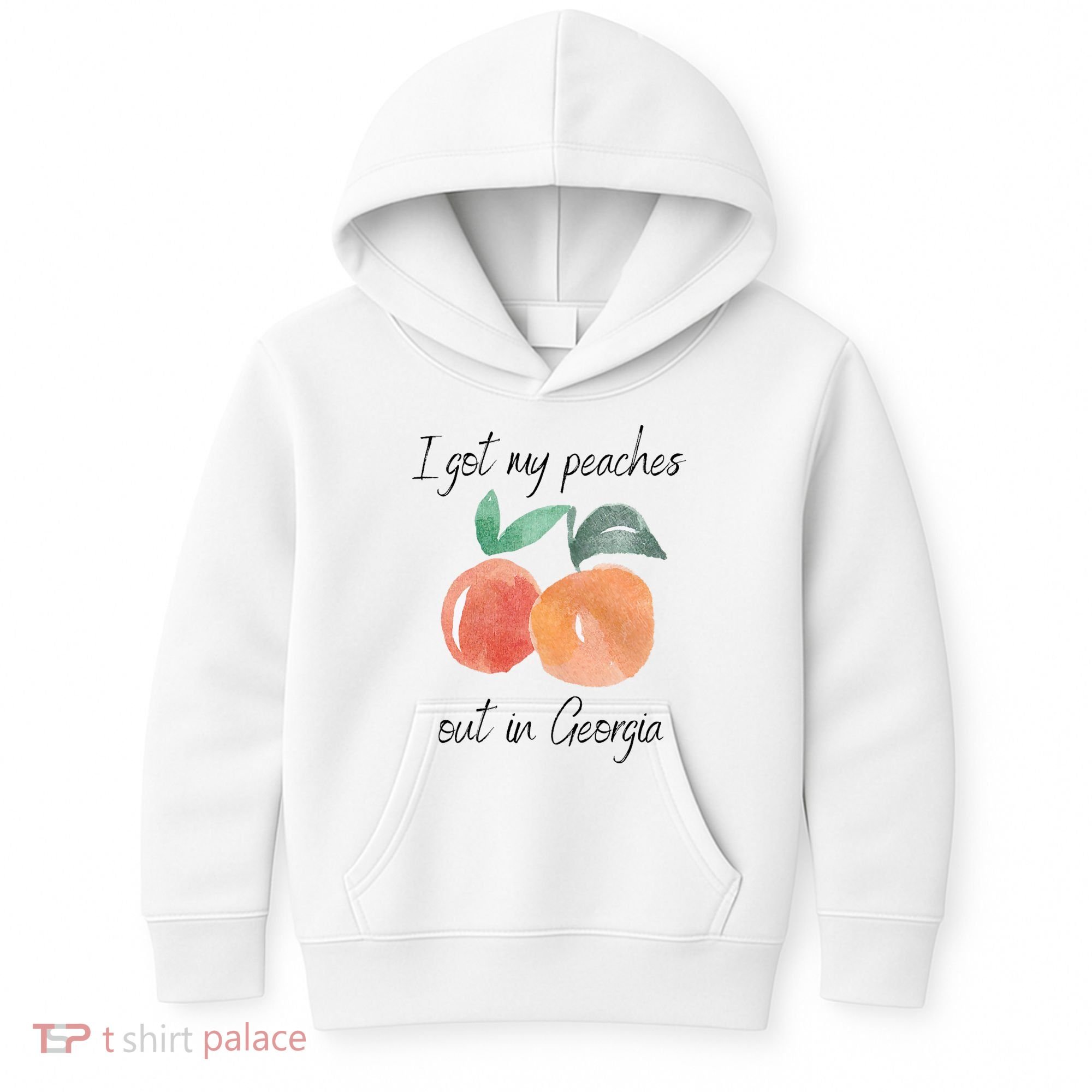 I Got My Peaches Out In Georgia Lyrics Song Funny Fruit Kids Hoodie