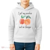 I Got My Peaches Out In Georgia Lyrics Song Funny Fruit Kids Hoodie thumb 4