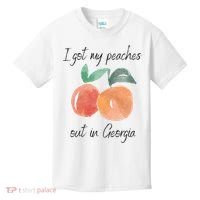 I Got My Peaches Out In Georgia Lyrics Song Funny Fruit Kids T-Shirt thumb 0