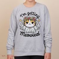I'm Getting Meowied Bridesmaid Bachelorette Party Kawaii Cat Women's Sweatshirt thumb 0