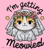 I'm Getting Meowied Bridesmaid Bachelorette Party Kawaii Cat Coaster thumb 2