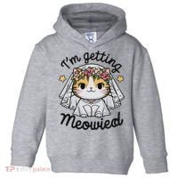 I'm Getting Meowied Bridesmaid Bachelorette Party Kawaii Cat Toddler Hoodie thumb 0
