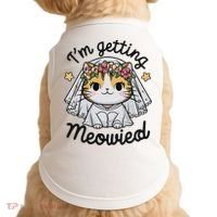 I'm Getting Meowied Bridesmaid Bachelorette Party Kawaii Cat Doggie Tank thumb 0