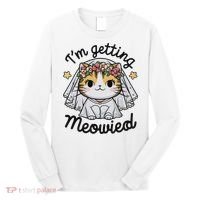 I'm Getting Meowied Bridesmaid Bachelorette Party Kawaii Cat Long Sleeve Shirt thumb 0