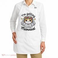 I'm Getting Meowied Bridesmaid Bachelorette Party Kawaii Cat Apron thumb 2
