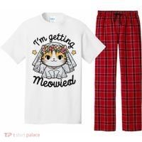I'm Getting Meowied Bridesmaid Bachelorette Party Kawaii Cat Pajama Set thumb 0