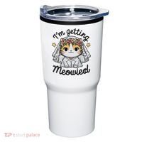 I'm Getting Meowied Bridesmaid Bachelorette Party Kawaii Cat Tumbler thumb 0
