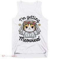 I'm Getting Meowied Bridesmaid Bachelorette Party Kawaii Cat Tank Top thumb 0