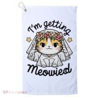 I'm Getting Meowied Bridesmaid Bachelorette Party Kawaii Cat Golf Towel thumb 0
