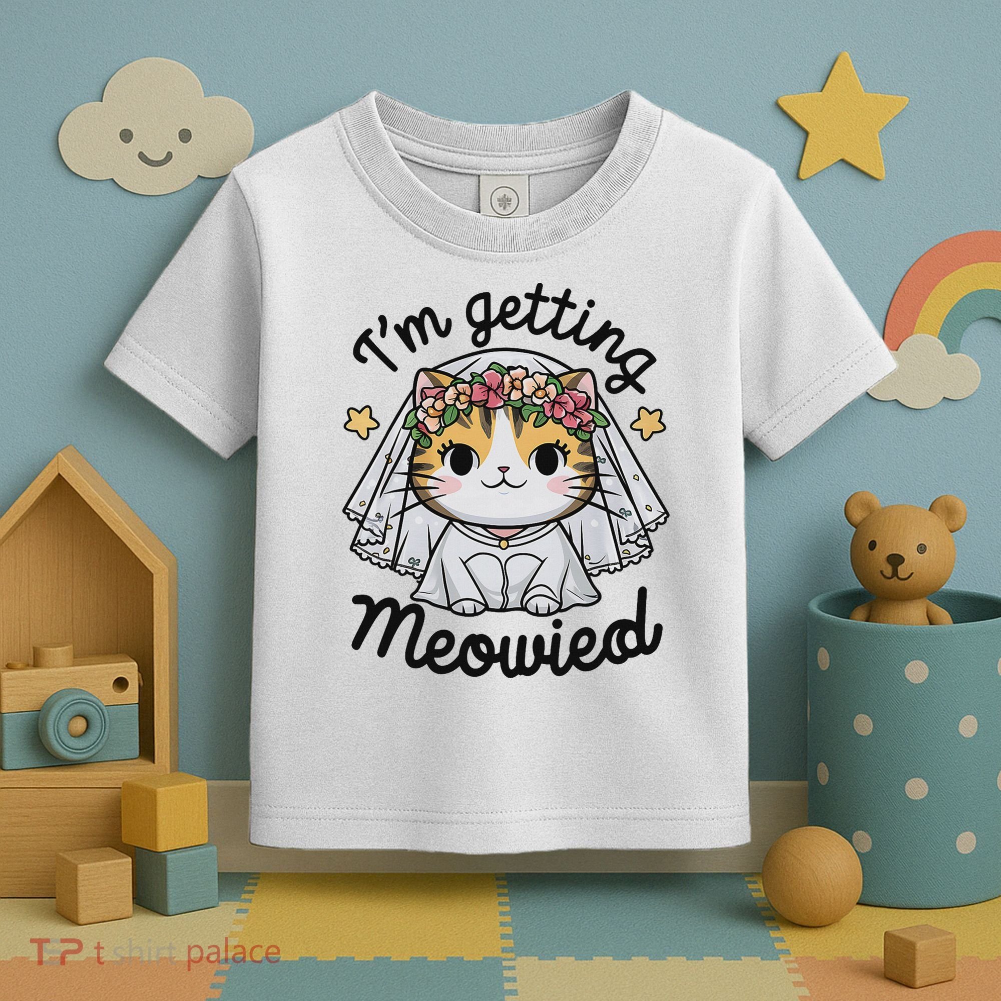I'm Getting Meowied Bridesmaid Bachelorette Party Kawaii Cat Toddler T-Shirt