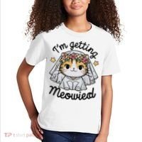 I'm Getting Meowied Bridesmaid Bachelorette Party Kawaii Cat Kids T-Shirt thumb 2