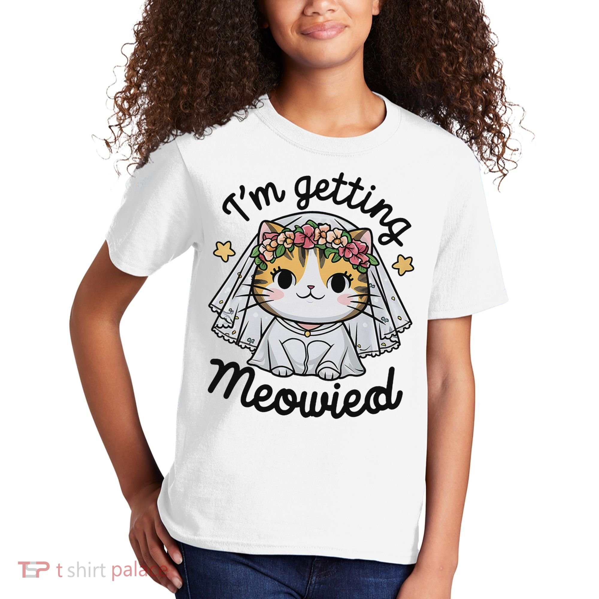 I'm Getting Meowied Bridesmaid Bachelorette Party Kawaii Cat Kids T-Shirt