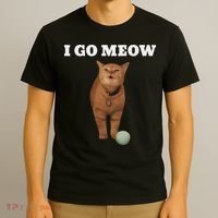 I Go Meow Cat Meme T-Shirt thumb 3