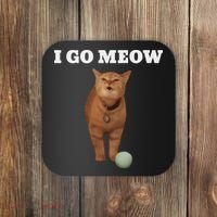I Go Meow Cat Meme Coaster thumb 0