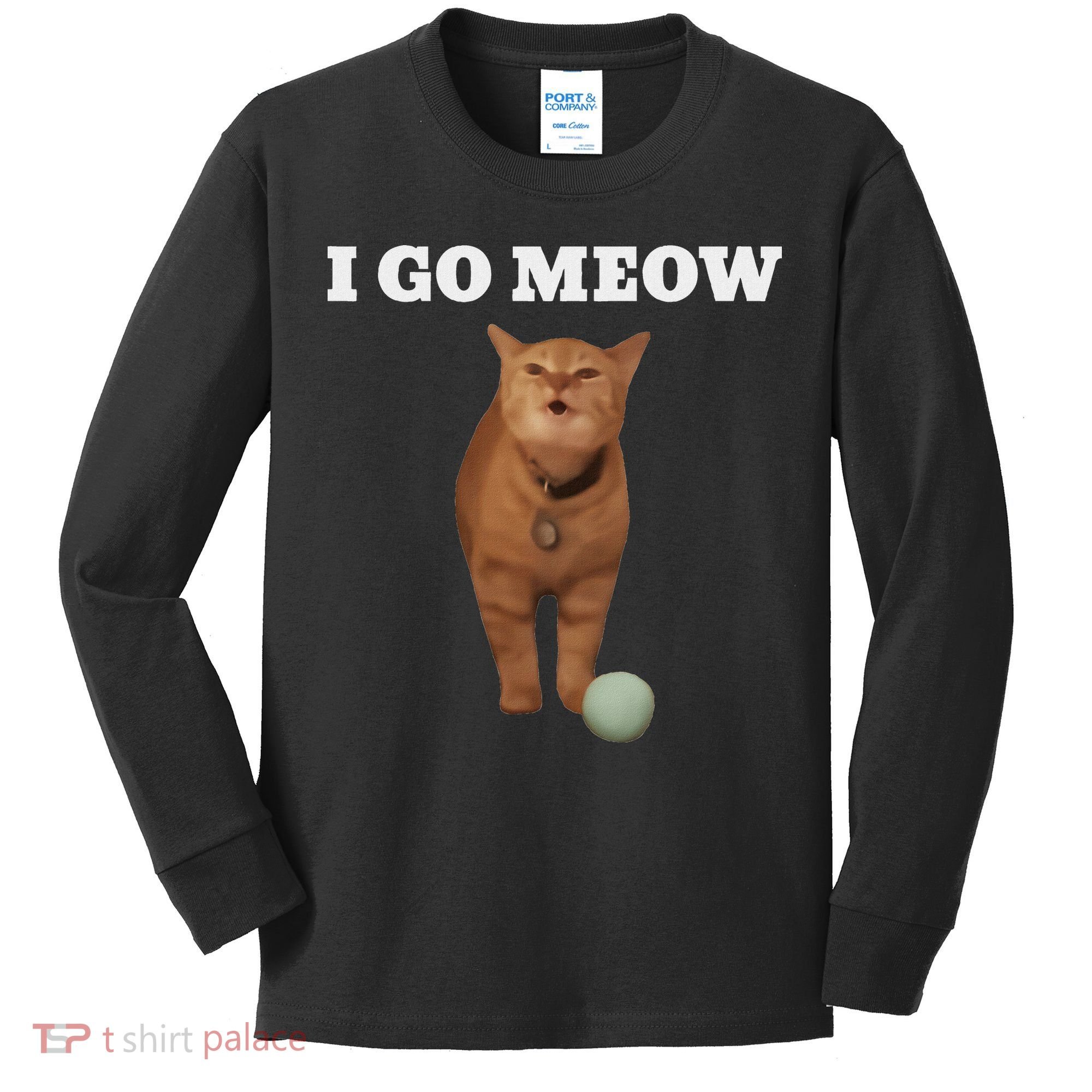 I Go Meow Cat Meme Kids Long Sleeve Shirt