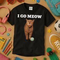 I Go Meow Cat Meme Kids T-Shirt thumb 3