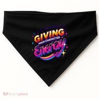 Its Giving Main Character Energy Viral Tiktok Phrase Motivational Self Empower USA-Made Doggie Bandana thumb 0