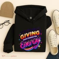 Its Giving Main Character Energy Viral Tiktok Phrase Motivational Self Empower Hoodie thumb 4