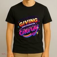 Its Giving Main Character Energy Viral Tiktok Phrase Motivational Self Empower T-Shirt thumb 3