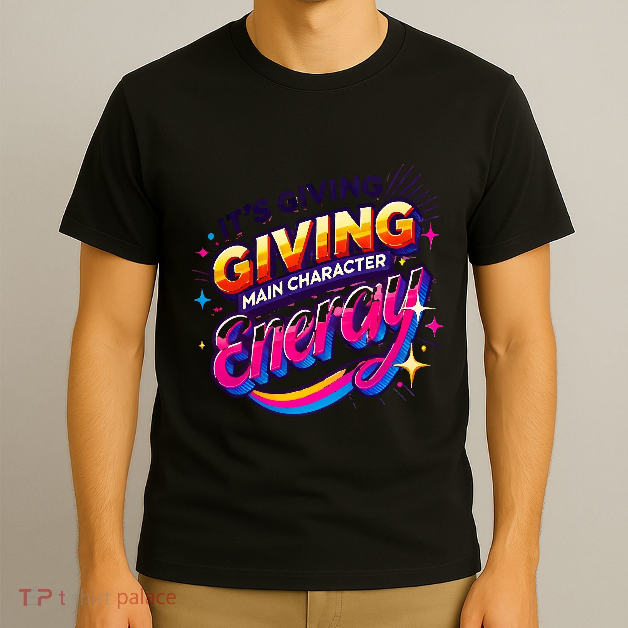 Its Giving Main Character Energy Viral Tiktok Phrase Motivational Self Empower T-Shirt