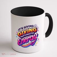 Its Giving Main Character Energy Viral Tiktok Phrase Motivational Self Empower Coffee Mug thumb 1