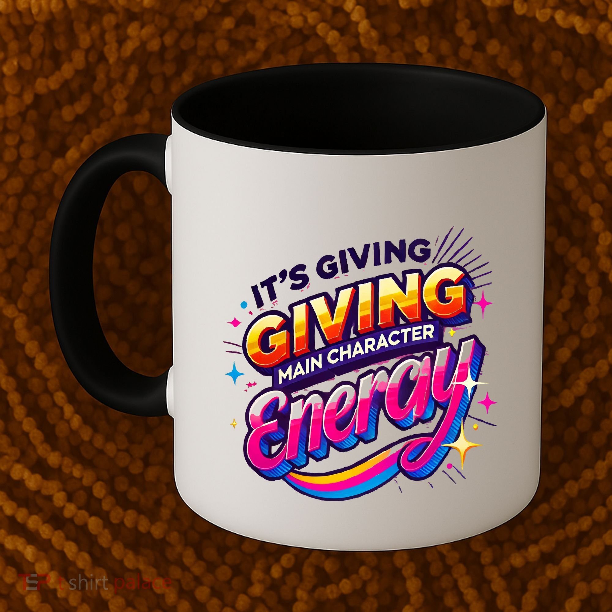 Its Giving Main Character Energy Viral Tiktok Phrase Motivational Self Empower Coffee Mug