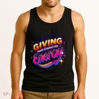 Its Giving Main Character Energy Viral Tiktok Phrase Motivational Self Empower Tank Top thumb 3