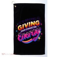 Its Giving Main Character Energy Viral Tiktok Phrase Motivational Self Empower Golf Towel thumb 0