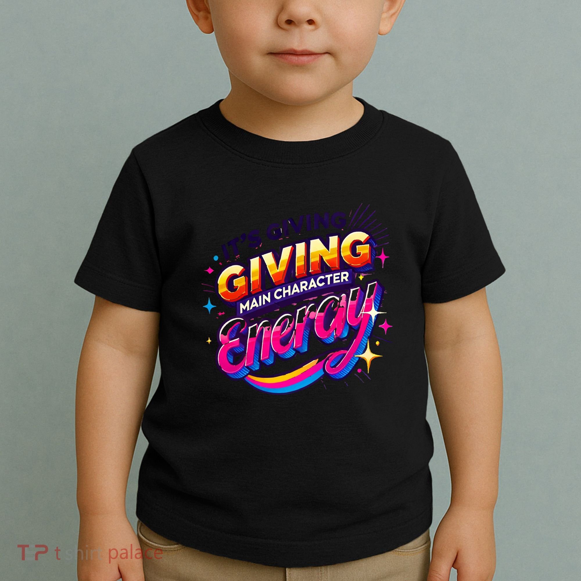Its Giving Main Character Energy Viral Tiktok Phrase Motivational Self Empower Toddler T-Shirt