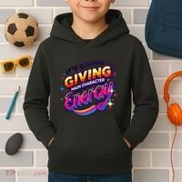 Its Giving Main Character Energy Viral Tiktok Phrase Motivational Self Empower Kids Hoodie thumb 2