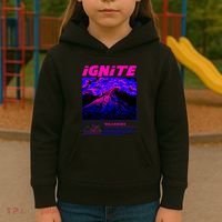 Ignite Volcano Illustration Kids Hoodie thumb 3