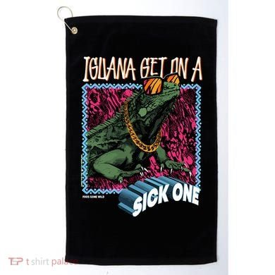 Iguana Get On A Sick One Golf Towel