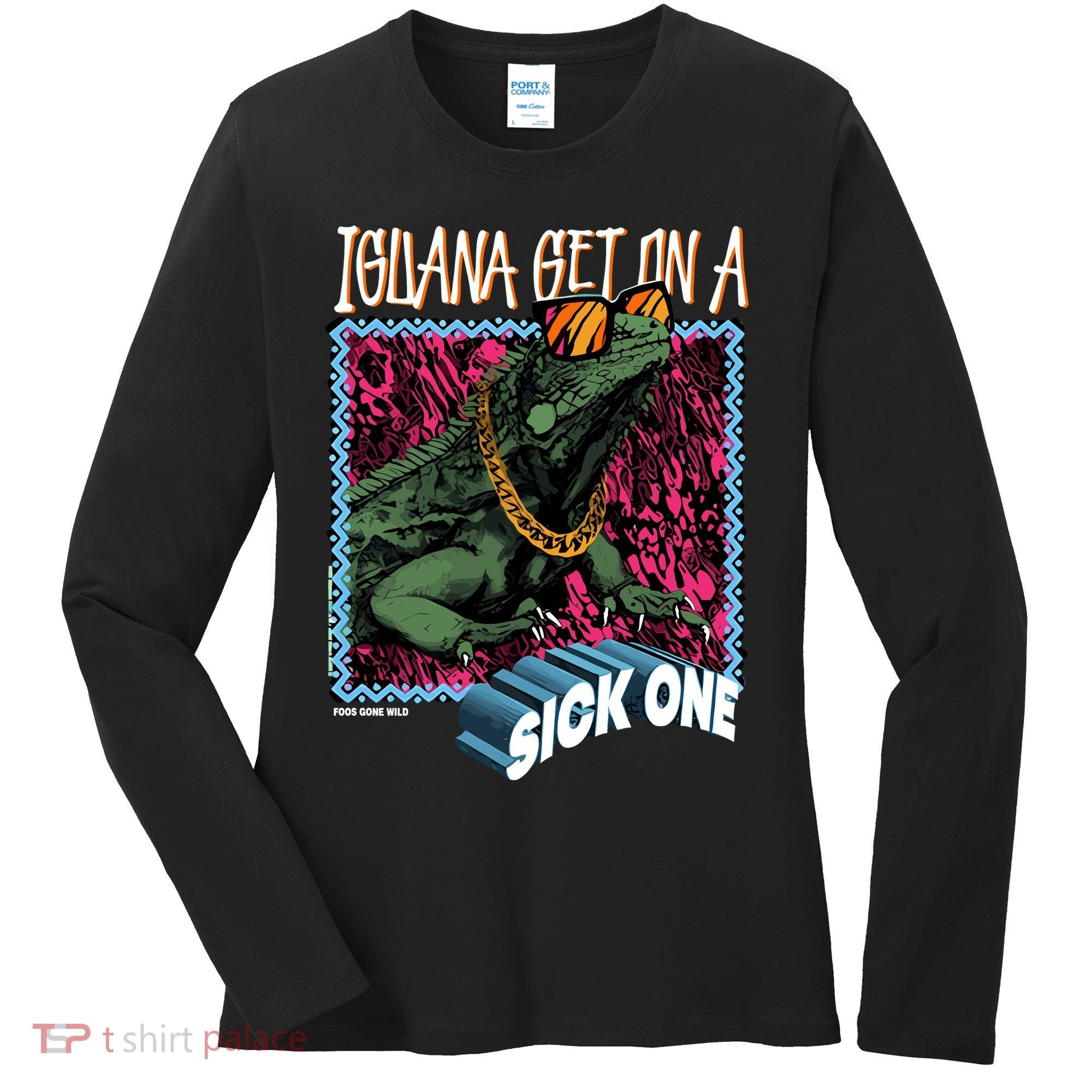 Iguana Get On A Sick One Women's Long Sleeve Shirt