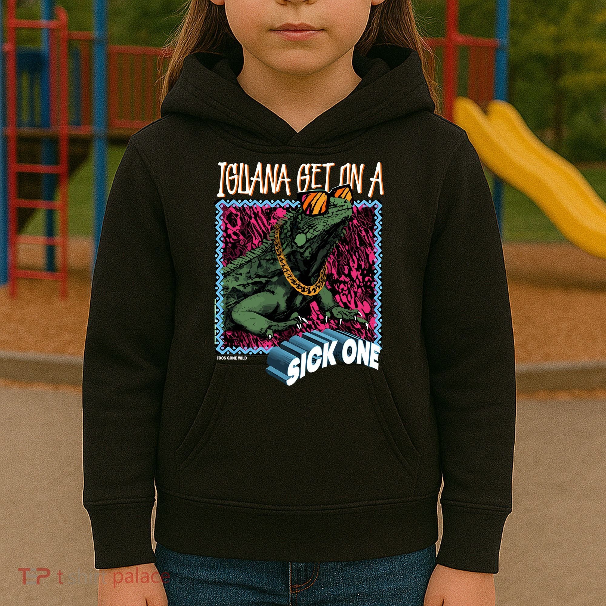 Iguana Get On A Sick One Kids Hoodie