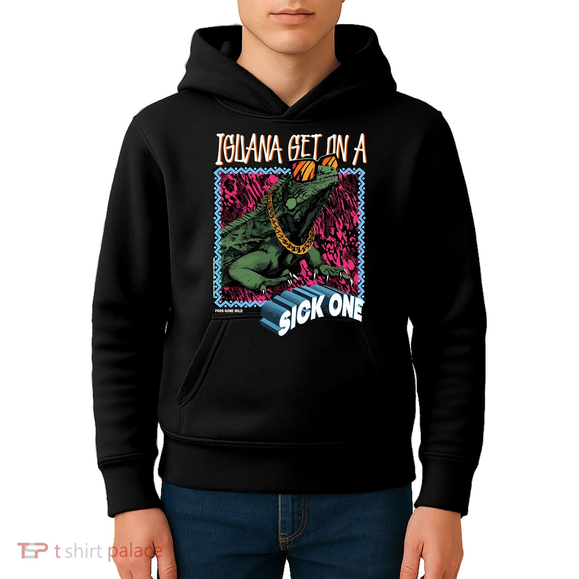 Iguana Get On A Sick One Kids Hoodie